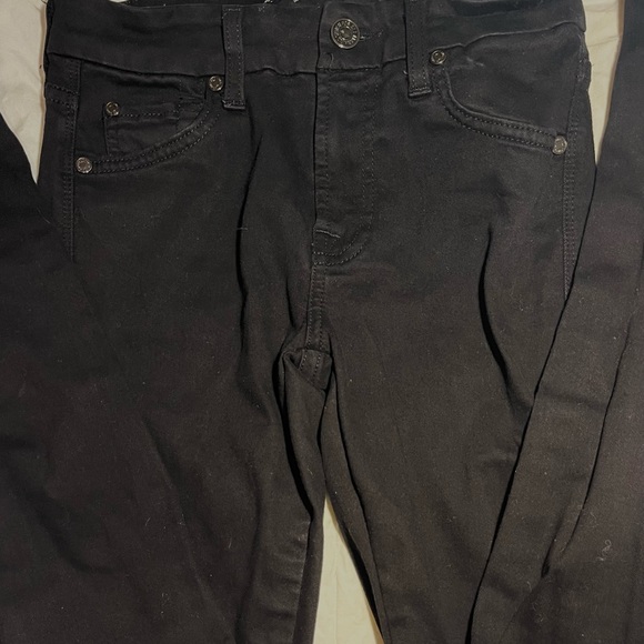 7 for All Mankind Supper Black Skinny Jeans. - Picture 3 of 4